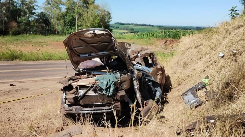 Acidente deixou uma vítima fatal (Foto: Jairo Kerber)