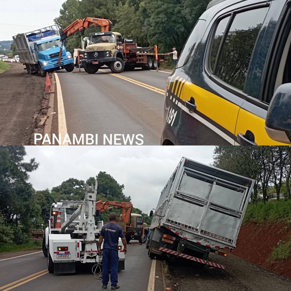 Pista chegou a ficar interrompida (Foto: Panambi News)
