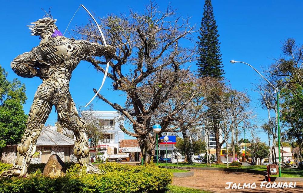 Manhã de sol no centro de Tenente Portela. (Foto: Divulgação/Jalmo Fornari)