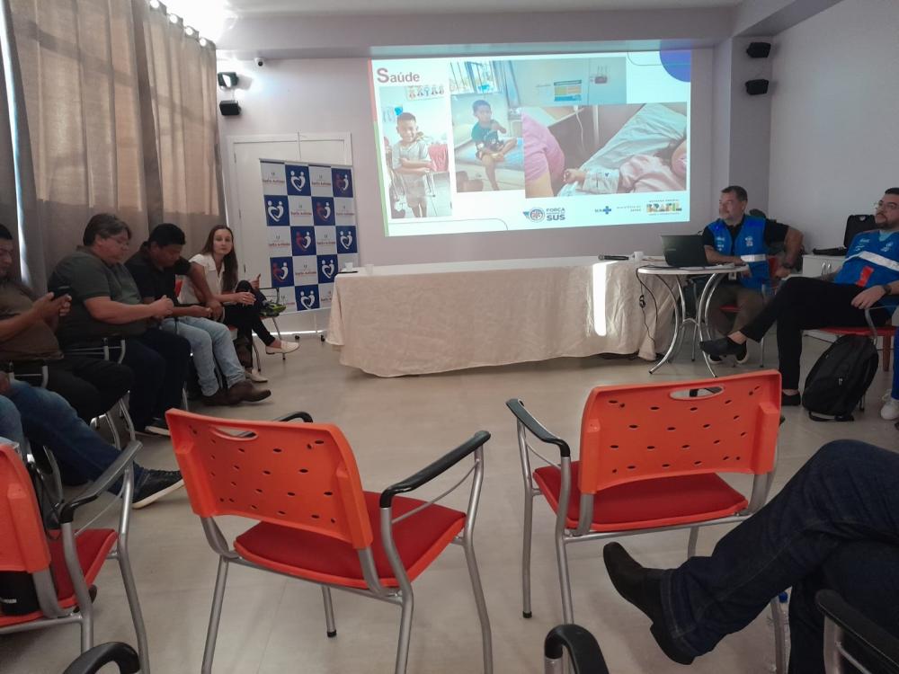 Reunião para fechamento dos trabalhos ocorreu no HSA (Foto: Prefeitura de Redentora