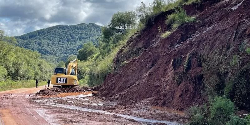 Diversas estradas tiveram grandes estragos (Foto: Daer / Divulgação / CP)