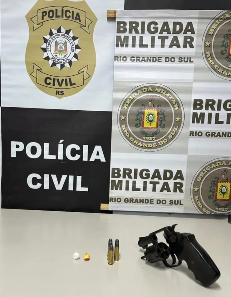 Arma apreendida na operação (Foto: Brigada Militar)