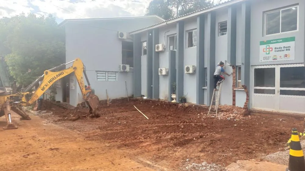 Obras prosseguem no posto de saúde de Barra do Guarita (Foto: Prefeitura de Barra do Guarita)