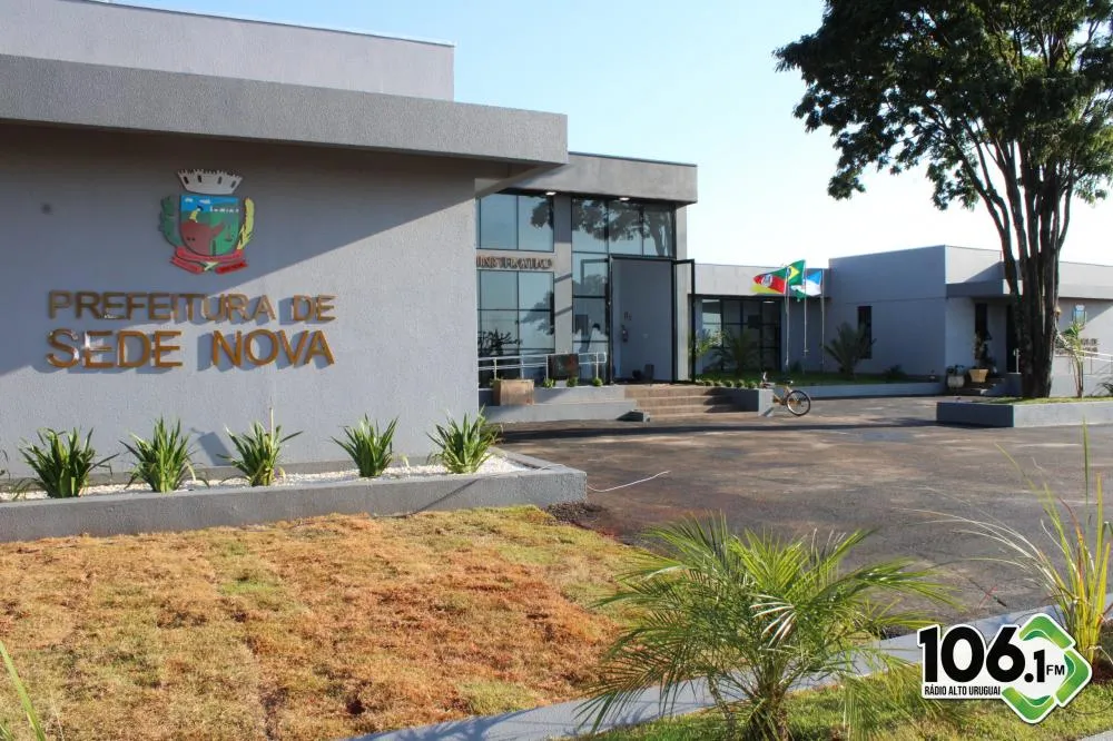 Novo centro administrativo de Sede Nova. (Foto: Thomás Silvestre/Rádio Alto Uruguai)