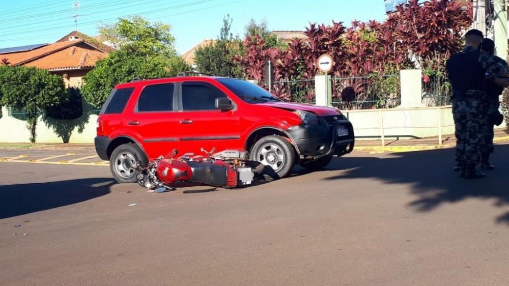 O acidente ocorreu na rua Daltro Filho. (Foto: Reprodução/Três Passos News)