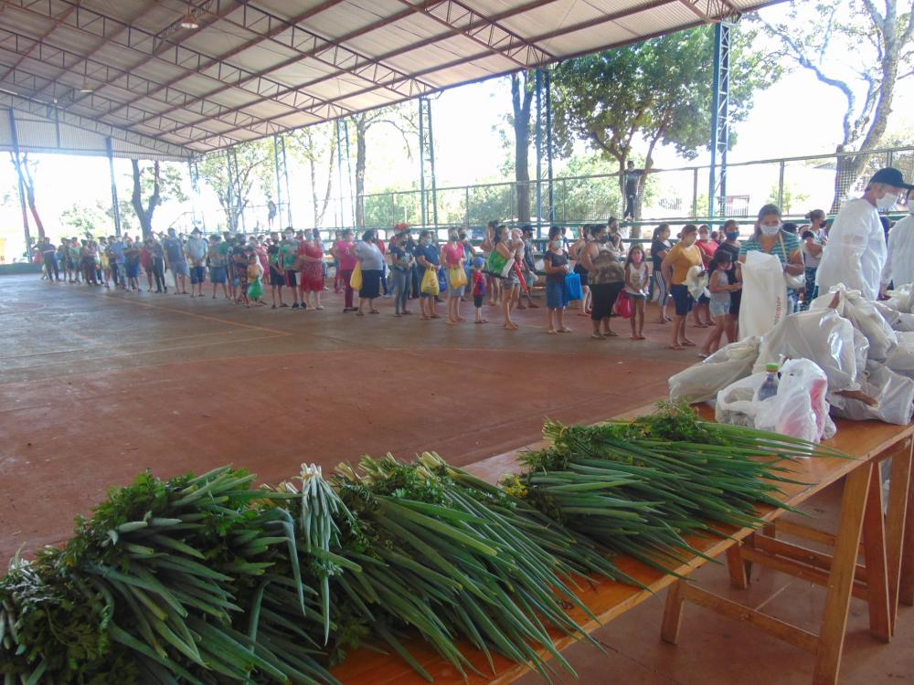 As entregas ocorreram na Praça Redenção. (Foto: Divulgação/Ascom de Redentora)