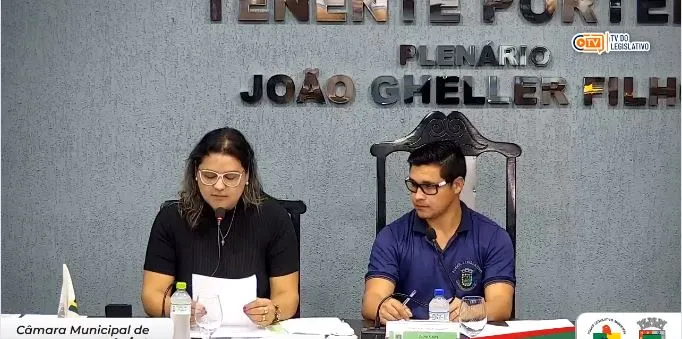 O presidente da CPI Jaine Sales e a relatora Luísa Silva Barth (Foto: Reprodução)