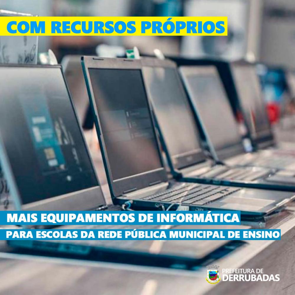 Processo licitatório em andamento prevê aquisição de mais notebooks, microcomputadores e nobreaks (Foto: Divulgação/ASCOM Derrubadas)