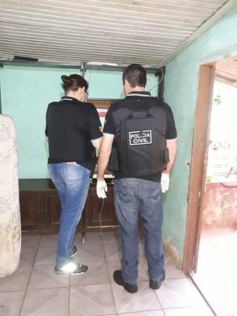 Agentes durante a operação em Tenente Portela (Foto: Divulgação/Polícia Civil)