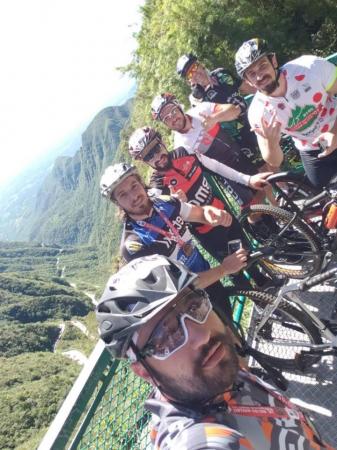 Integrantes do grupo Pedal Portela que participaram do desafio em Santa Catarina (Foto: Divulgação/Pedal Portela)