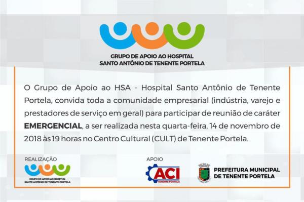 Convite de convocação enviado para comerciantes portelenses. (Foto: Divulgação)