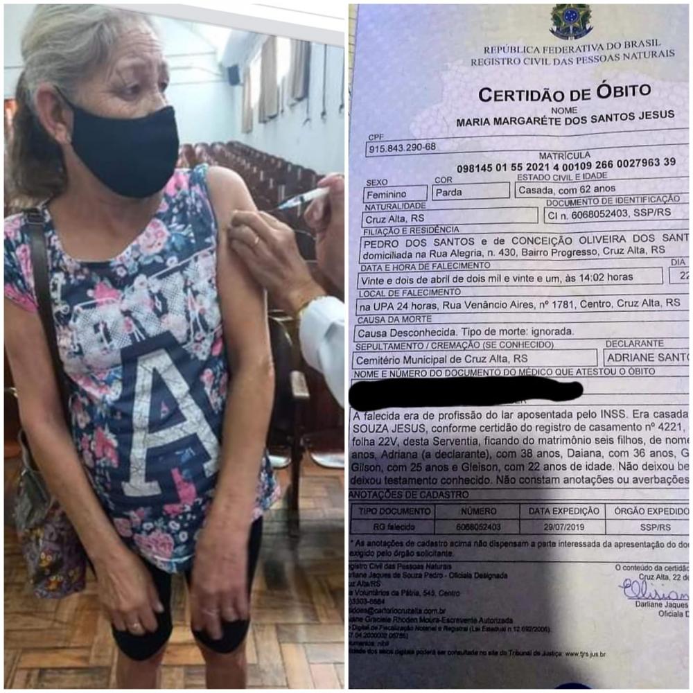 Maria Margarete dos Santos Jesus permanece hospitalizada em Ijuí (Fotos: Reprodução)