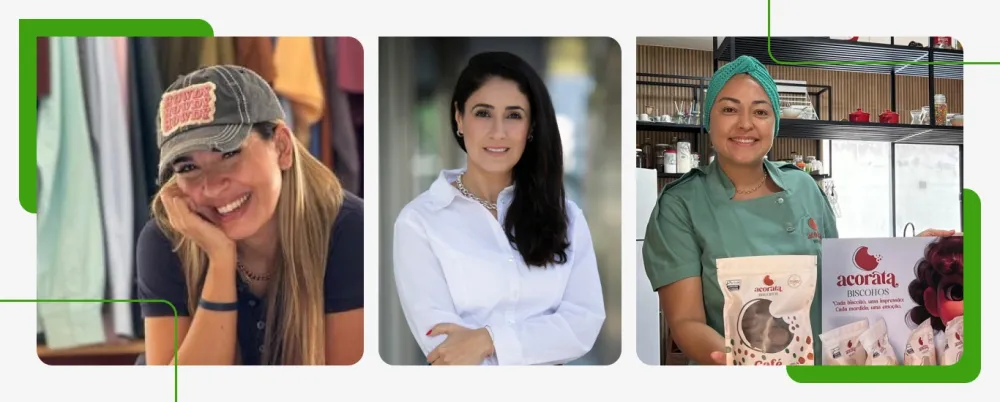 Ana Leire, Stella Trabulsi Fraiha Franca e Cheyenne Garcia (Fotos: Divulgação | Sicredi)