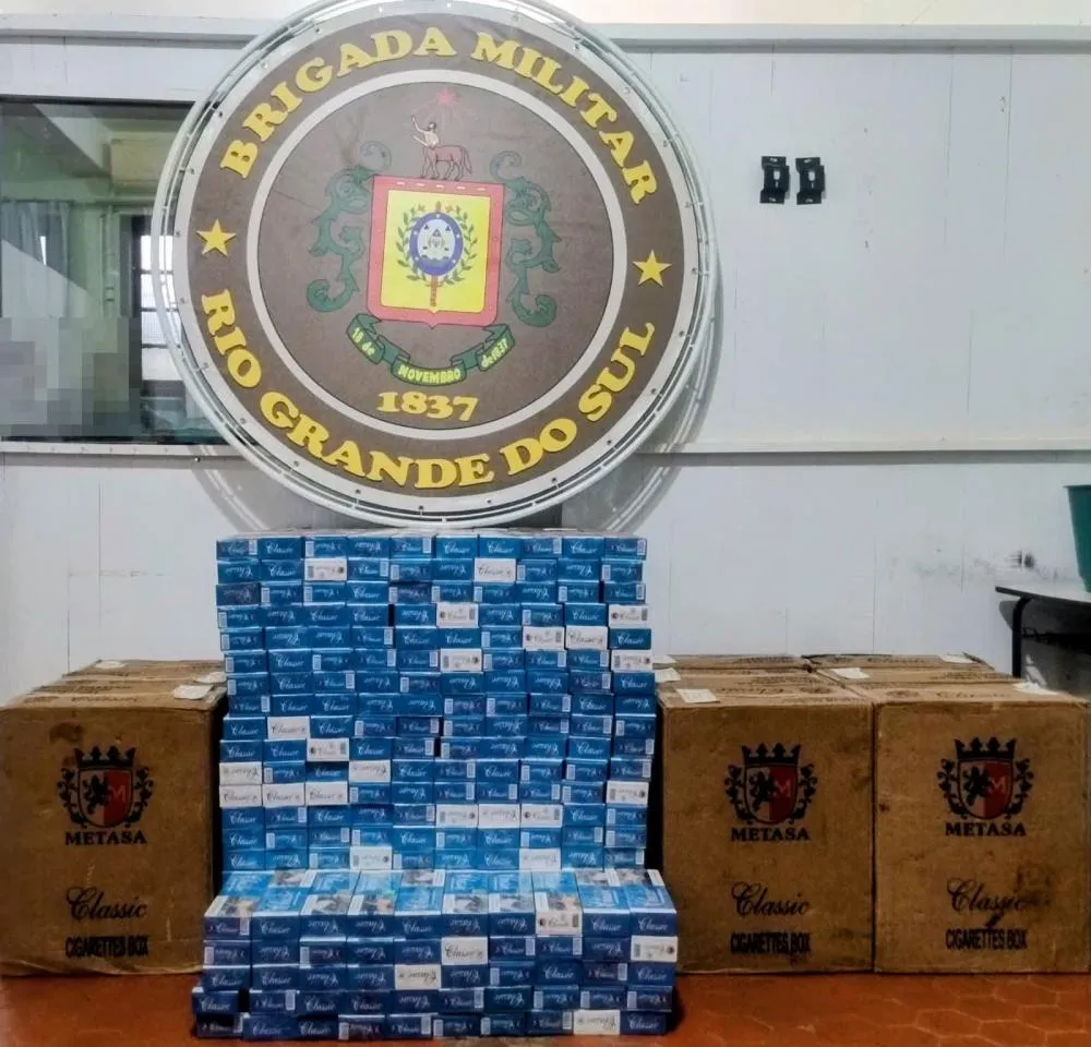 Mercadoria estava carregada em uma GM S10 localizada pelos policiais militares no interior de Esperança do Sul (Foto: Divulgação | 7º BPM)