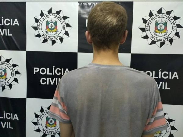 Indivíduo foi encaminhado ao presídio estadual de Três Passos (Foto: Divulgação/Polícia Civil)