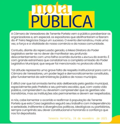Foto: Divulgação Câmara de Vereadores