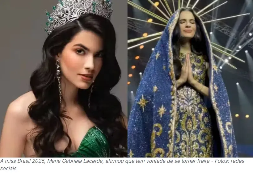 Miss Brasil 2025 cogita deixar concursos e seguir vida religiosa se tornando freira