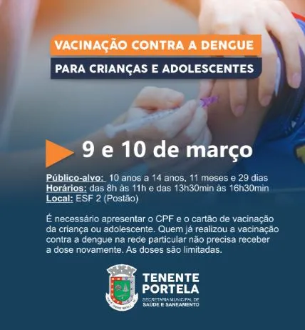 Foto: Divulgação Ascom Tenente Portela