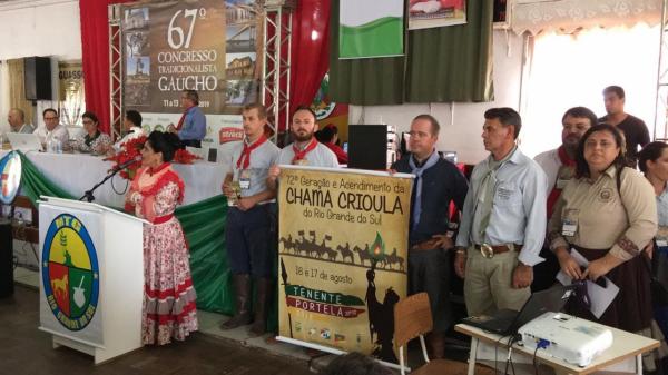 Grupo esteve apresentando o evento no Congresso do MTG (Foto: Divulgação)