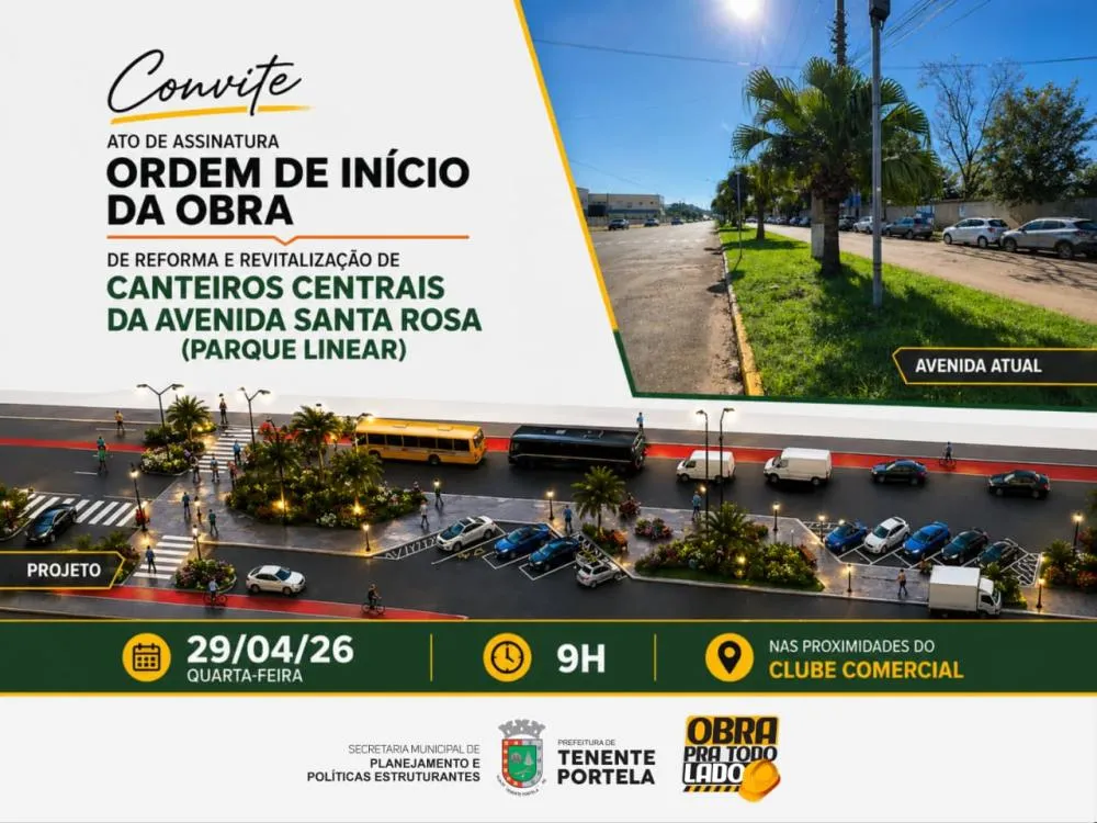 (Foto: Folder / Divulgação / Ascom / Prefeitura de Tenente Portela)