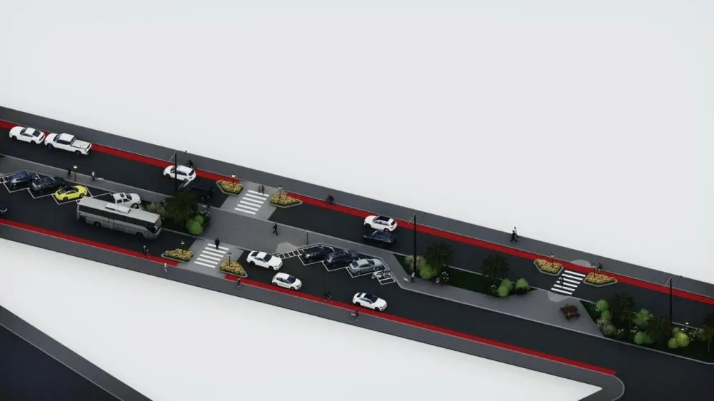 Projeto irá modernizar os canteiros centrais, melhorar as condições de mobilidade urbana e criar áreas de convivência (Foto: Divulgação | ASCOM Tenente Portela)