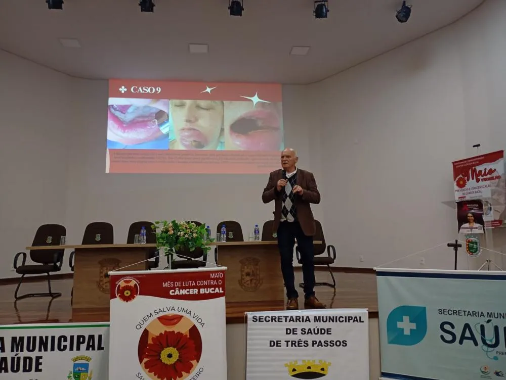 Palestra sobre prevenção ao câncer bucal mobilizou comunidade de Tenente Portela na tarde desta quarta-feira