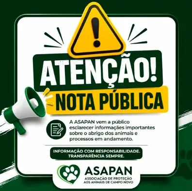 ASAPAN esclarece situação de abrigo provisório e ação judicial em Campo Novo