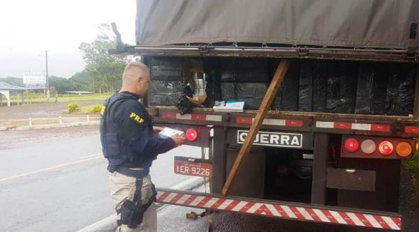 Apreensão ocorreu na manhã deste sábado, em São Miguel do Oeste (Foto: Divulgação/PRF)