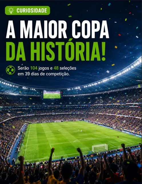 Você sabia? A Copa de 2026 terá mais jogos do que nunca. Você sabe quantos?
