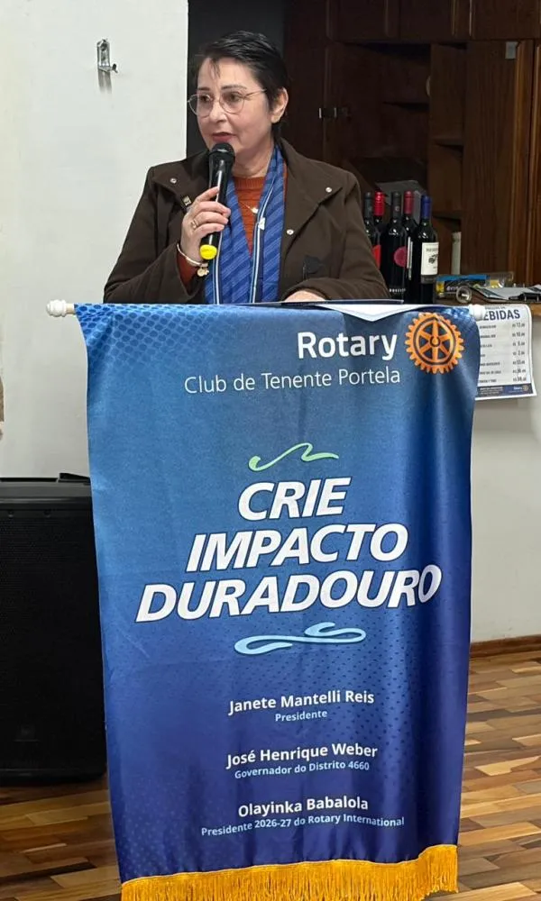Janete Mantelli assume a presidência do Rotary Club de Tenente Portela