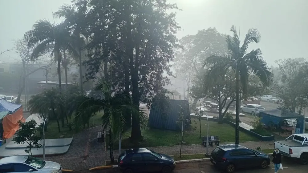 Área central de Tenente Portela as 09hs da manhã. (Foto: Jornal Província)