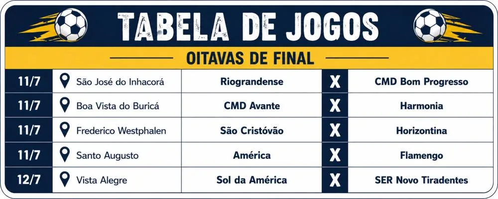 Quatro partidas acontecerão neste sábado (11/7)