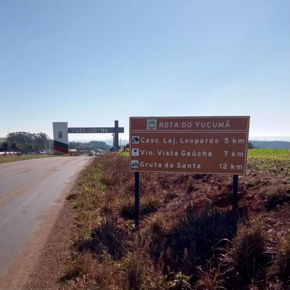 Instalação das placas integra o Projeto Regional de Sinalização Turística (Foto: Divulgação | Rota do Yucumã)
