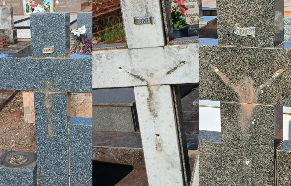  Cemitério de Cascata do Buricá é alvo de vandalismo e furto de objetos de túmulos em Horizontina