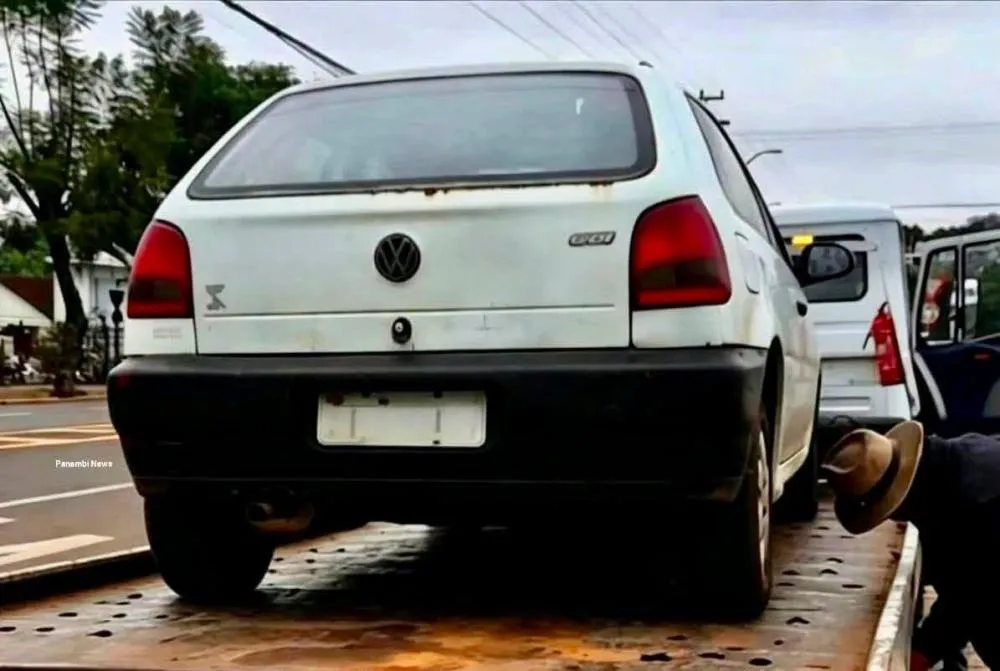 Automóvel acumulava 60 infrações de trânsito que somavam R$ 37.385 em multas pendentes (Foto: Reprodução | Panambi News)