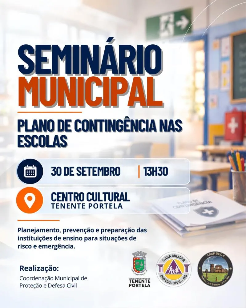 Seminário sobre Plano de Contingência nas Escolas é suspenso em Tenente Portela