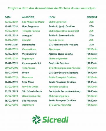Primeiro encontro acontecerá em São Miguel do Oeste, no dia 13 de fevereiro (Arte: Divulgação/Sicredi)