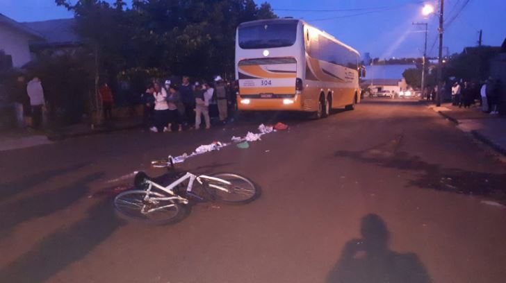 Criança de 12 anos morre atropelada quando retornava da escola em Três Passos (Foto: Luiz Carlos Pez / TP News)