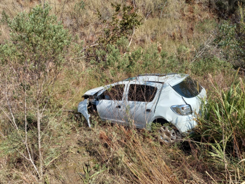 O condutor estava sozinho no veículo no momento do acidente. (Foto: Guia Crissiumal)