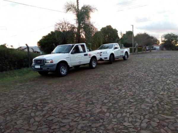 Primeira aplicação do ‘fumacê’ aconteceu no bairro Isabel, no começo da noite da última segunda-feira (Foto: Divulgação/ASCOM Tenente Portela)