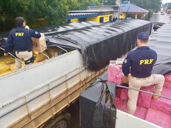 Carga apreendida está avaliada em R$ 7 milhões (Foto: Divulgação/PRF)