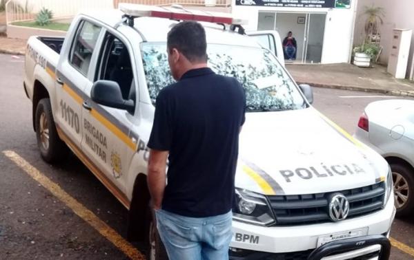 Procurado pela Justiça que foi preso na Avenida Nove de Maio em Vista Gaúcha (Foto: Divulgação/Brigada Militar)