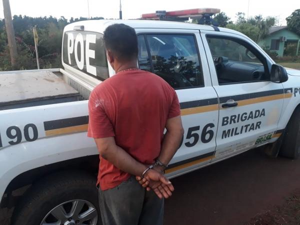 Indivíduo foi recolhido ao presídio estadual de Três Passos (Foto: Divulgação/Brigada Militar)