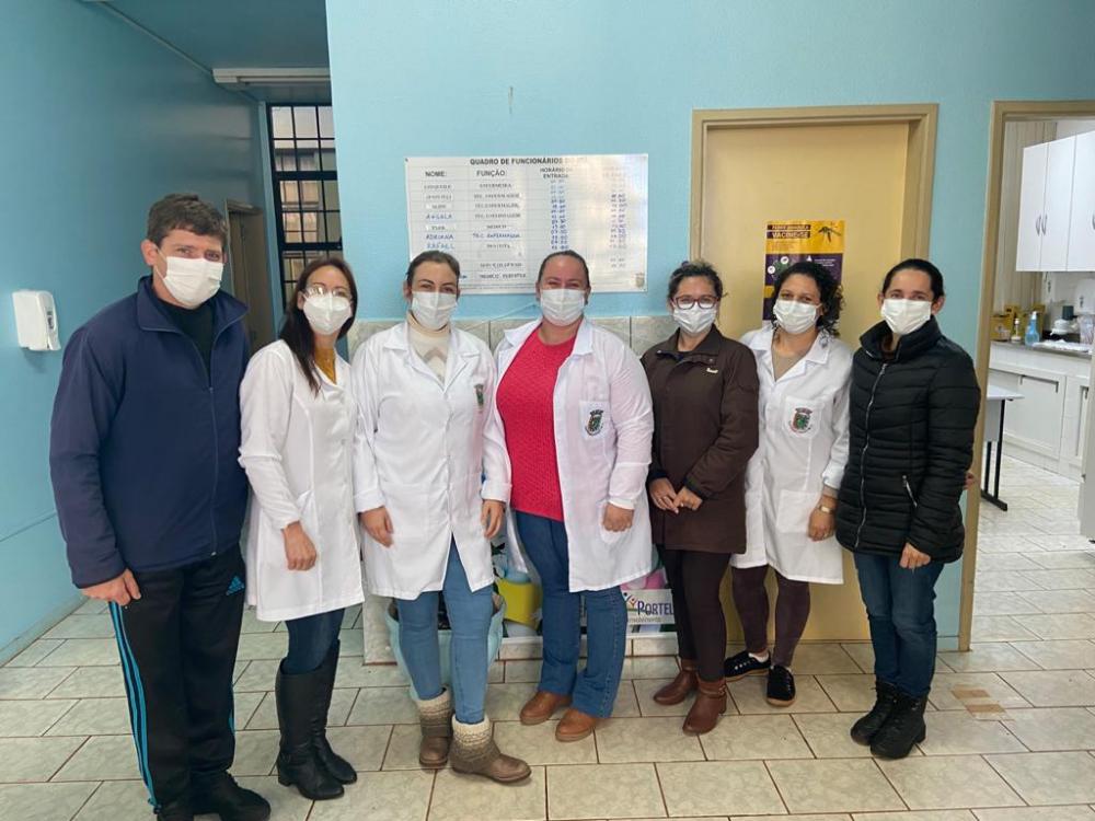 Equipe de vacinação de Tenente Portela (Foto: Divulgação)