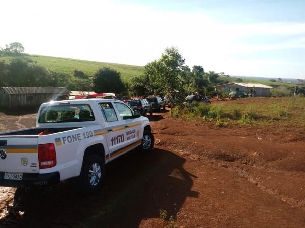Polícia Civil cumpriu mandado de busca e apreensão com o apoio da BM (Foto: Divulgação/Brigada Militar)