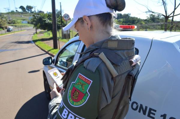 Uso do aplicativo alcançou todos os efetivos do 7º BPM no mês passado (Foto: Divulgação/Brigada Militar)