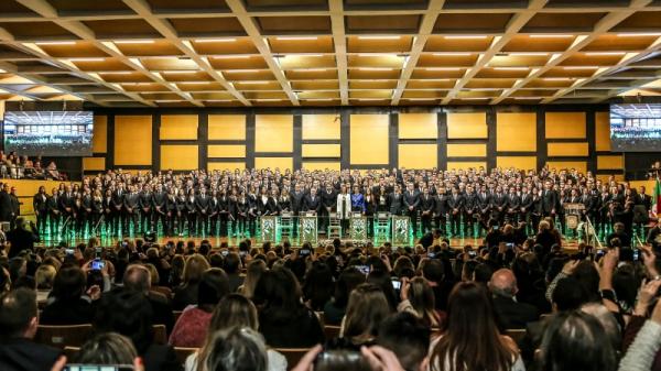 Formatura dos novos inspetores e escrivães foi realizada na sede da ACADEPOL em Porto Alegre (Foto: Gustavo Mansur/Palácio Piratini)