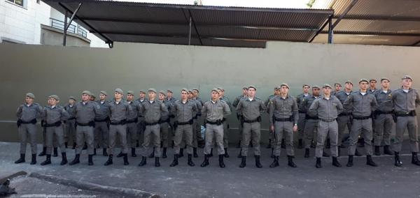 Novos soldados são oriundos da turma que passou pelo curso entre novembro de 2018 e agosto de 2019 (Foto: Divulgação/Brigada Militar)