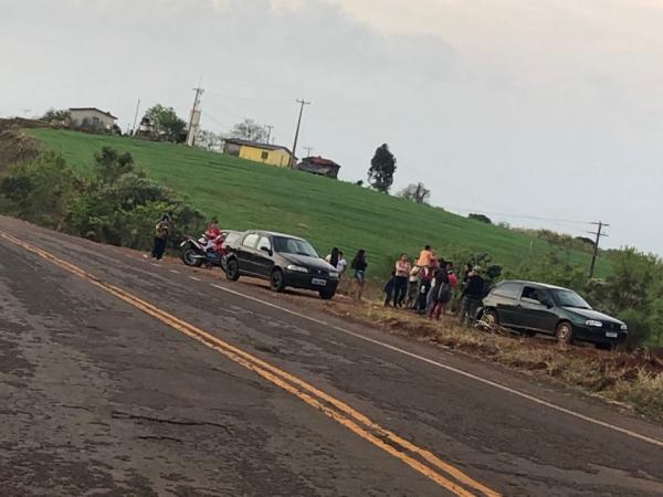 Acidente de trânsito ocorreu na tarde desta sexta-feira (06), no setor indígena de Três Soitas, em Tenente Portela (Foto: Diones Roberto Becker)