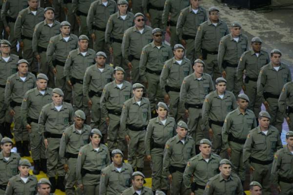 Uma nova turma de soldados assumiu seus postos no mês passado (Foto: Divulgação/SSP-RS)